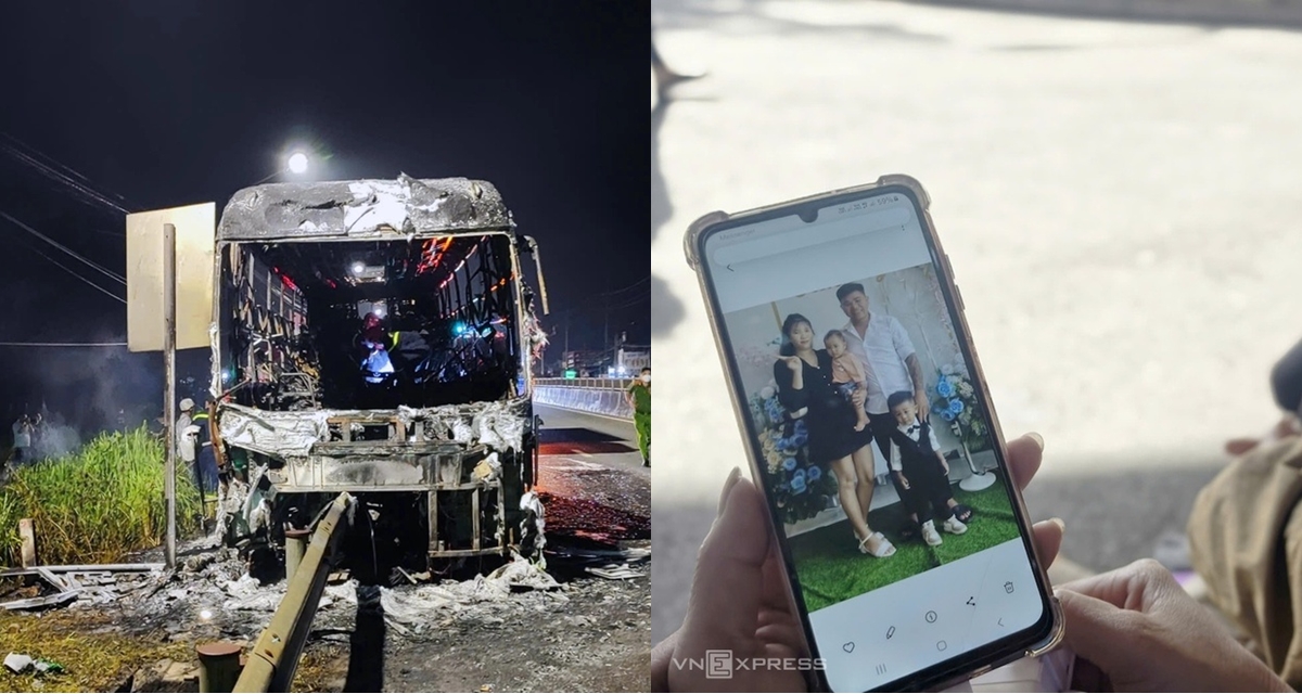 Cả gia đ&igrave;nh thiệt mạng trong vụ ch&aacute;y xe kh&aacute;ch ở Đồng Nai, người th&acirc;n ng&atilde; quỵ kể lại ho&agrave;n cảnh
