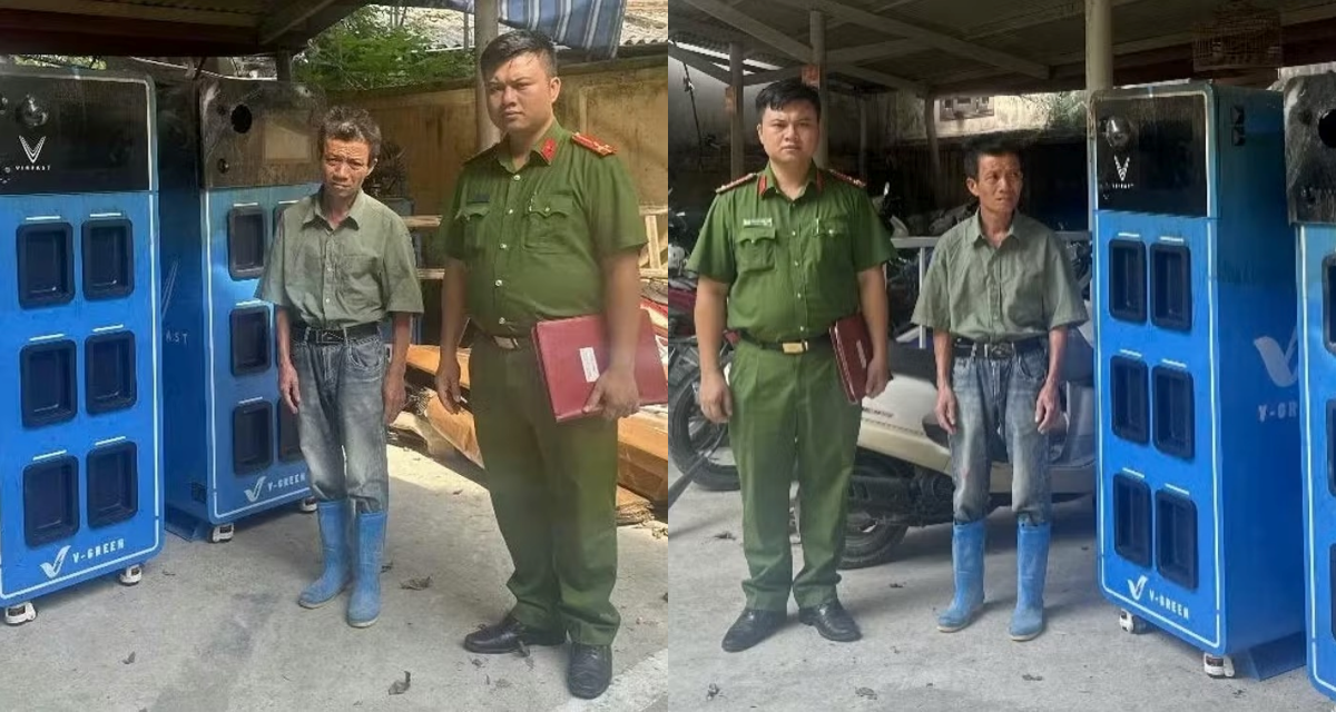 Danh t&iacute;nh đối tượng đốt 2 tủ đổi pin của V-Green ở H&agrave; Nội, lời khai h&eacute; lộ động cơ ra tay 