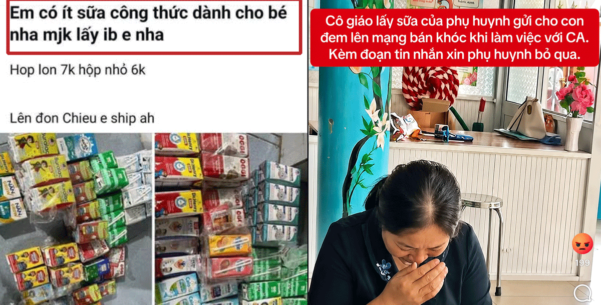 C&ocirc;ng an l&ecirc;n tiếng về clip c&ocirc; gi&aacute;o mang sữa của trẻ đi b&aacute;n tr&ecirc;n mạng kh&oacute;c nức nở tại cơ quan điều tra