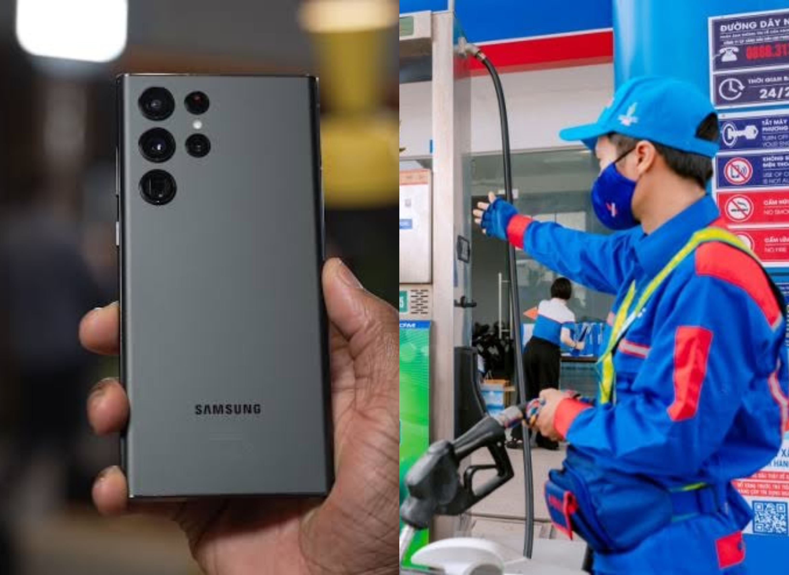 Gi&aacute; xăng h&ocirc;m nay 24/7: Xăng E5 rẻ hơn xăng E10 hơn 500 đồng/l&iacute;t, Galaxy S22 Ultra rẻ như cho