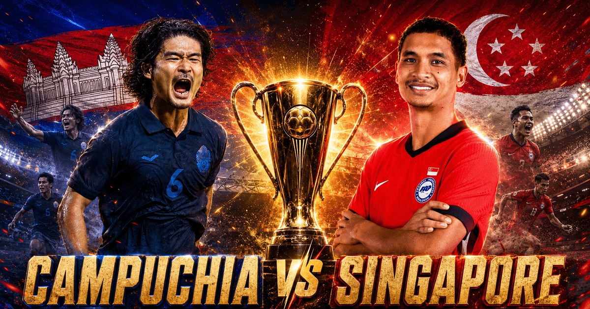 Link xem TRỰC TIẾP b&oacute;ng đ&aacute; Campuchia vs Singapore 19h00 ng&agrave;y 24/7 - VTV6, VTV7 trực tiếp AFF Cup 2026 mới nhất