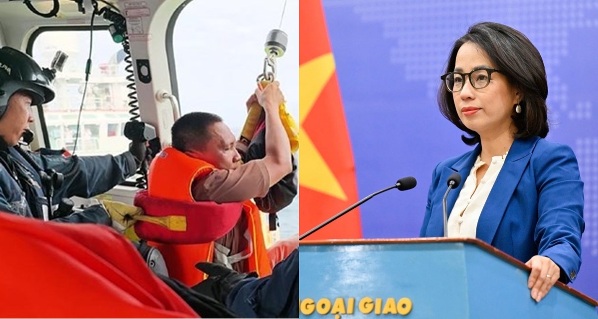 Bộ Ngoại giao th&ocirc;ng tin vụ ch&igrave;m t&agrave;u Kh&ocirc;i Nguy&ecirc;n 18 chở 62 người tr&ecirc;n biển, cập nhật t&igrave;nh h&igrave;nh cứu hộ
