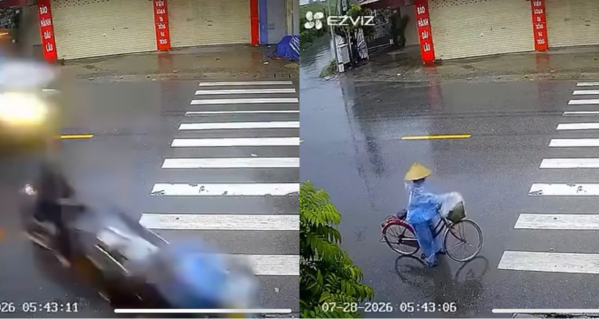 Người phụ nữ đi xe đạp bị xe m&aacute;y tự chế h&uacute;c văng, camera ghi lại h&agrave;nh động v&ocirc; cảm của nam t&agrave;i xế