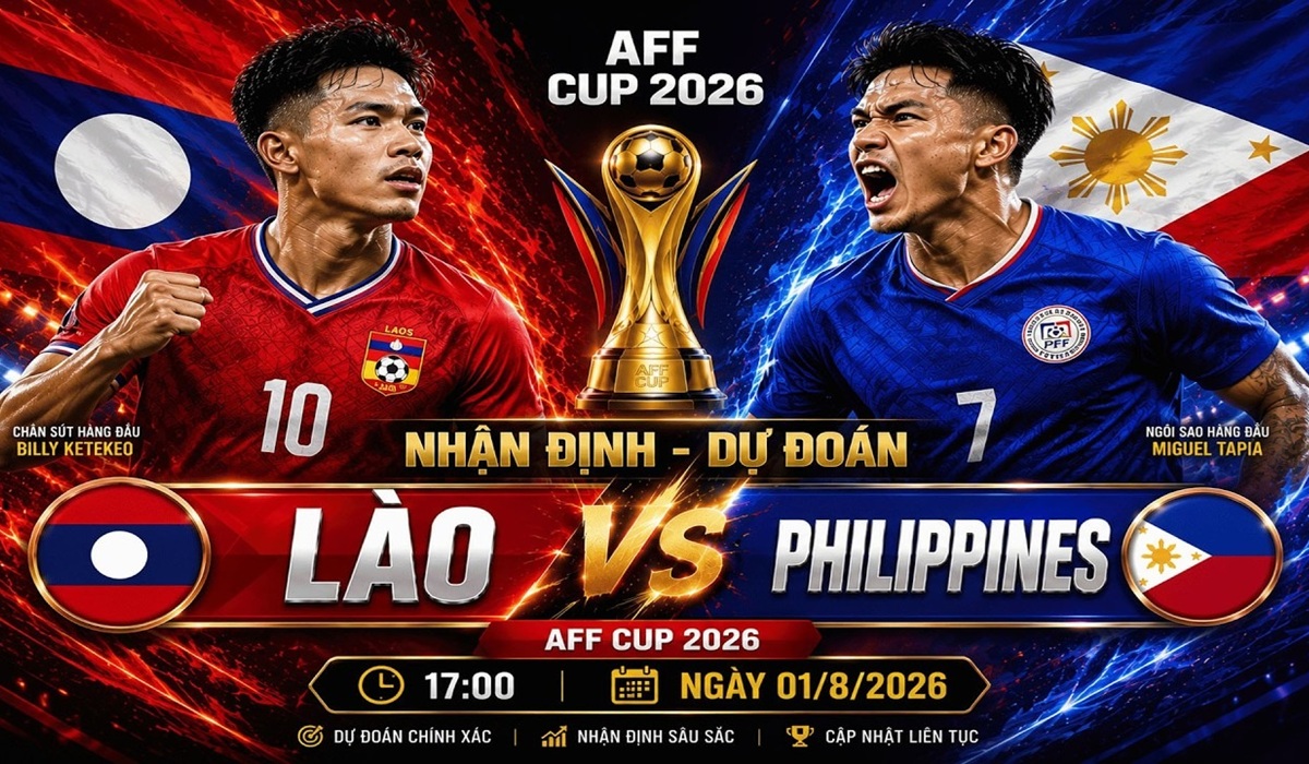 VTV trực tiếp b&oacute;ng đ&aacute; L&agrave;o vs Philippines  - Link xem trực tiếp AFF Cup 2026 h&ocirc;m nay 1/8 tr&ecirc;n VTV6