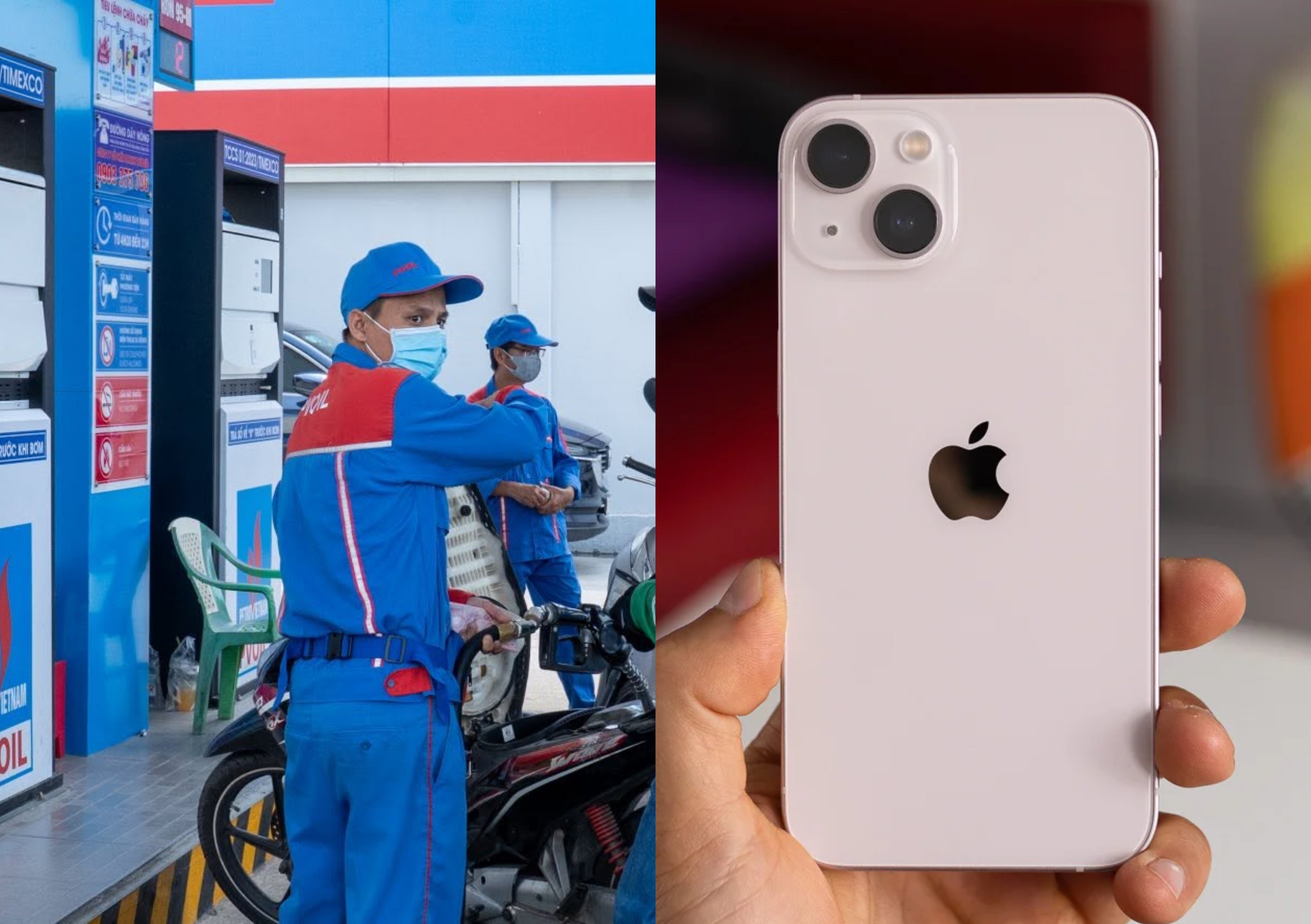 Gi&aacute; xăng h&ocirc;m nay 3/8: Xăng E5 RON 92 tăng 1.500 đồng vẫn rẻ, xăng E10 hơn 22.000 đồng. iPhone 13 rẻ như b&egrave;o