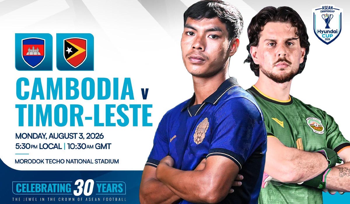 Trực tiếp b&oacute;ng đ&aacute; Campuchia vs Timor Leste 17h30 ng&agrave;y 3/8 - VTV trực tiếp AFF Cup 2026 h&ocirc;m nay