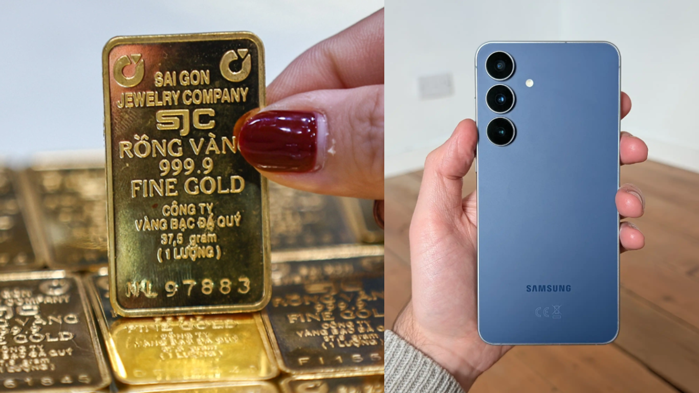 Gi&aacute; v&agrave;ng h&ocirc;m nay tối 4/8: V&agrave;ng SJC, v&agrave;ng 9999 đồng loạt giảm s&acirc;u cả triệu đồng, gi&aacute; Samsung S25 FE rẻ