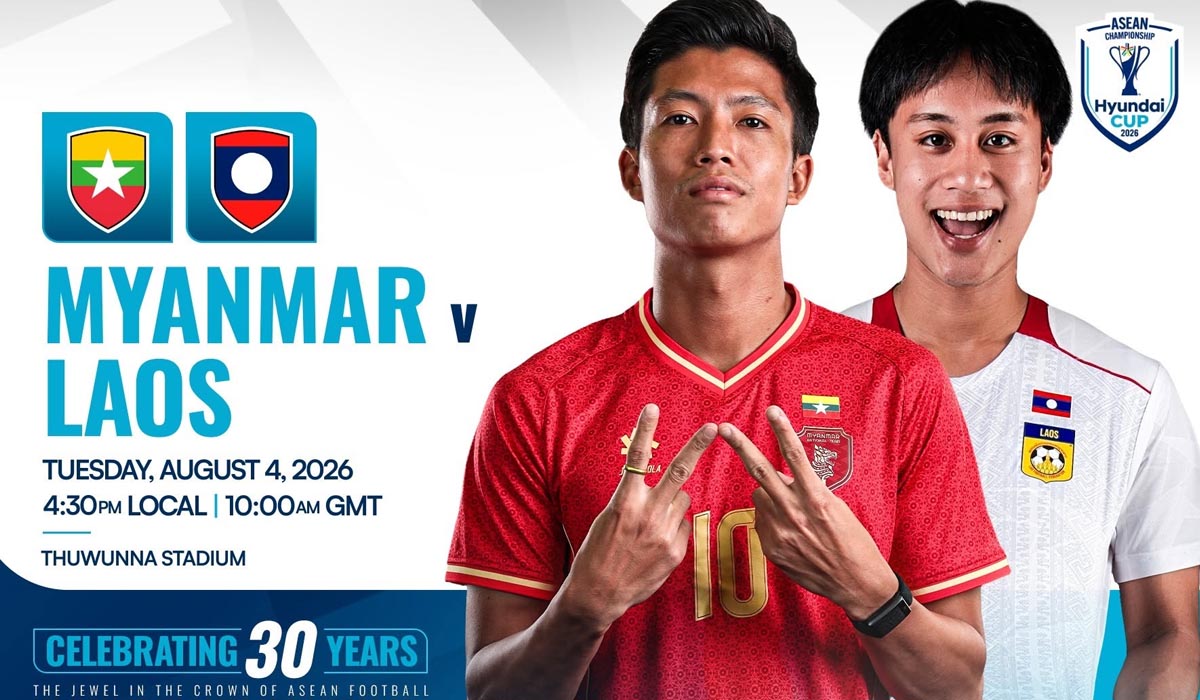 VTV6 trực tiếp b&oacute;ng đ&aacute; Myanmar vs L&agrave;o 17h00 ng&agrave;y 4/8 - Link xem trực tiếp AFF Cup 2026 h&ocirc;m nay