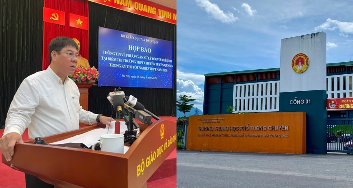 Vụ gian lận ở Chuy&ecirc;n Tuy&ecirc;n Quang: Gi&aacute;o vi&ecirc;n đứng tr&ecirc;n bục giảng hướng dẫn th&iacute; sinh, ai sẽ ra đề thi lại?