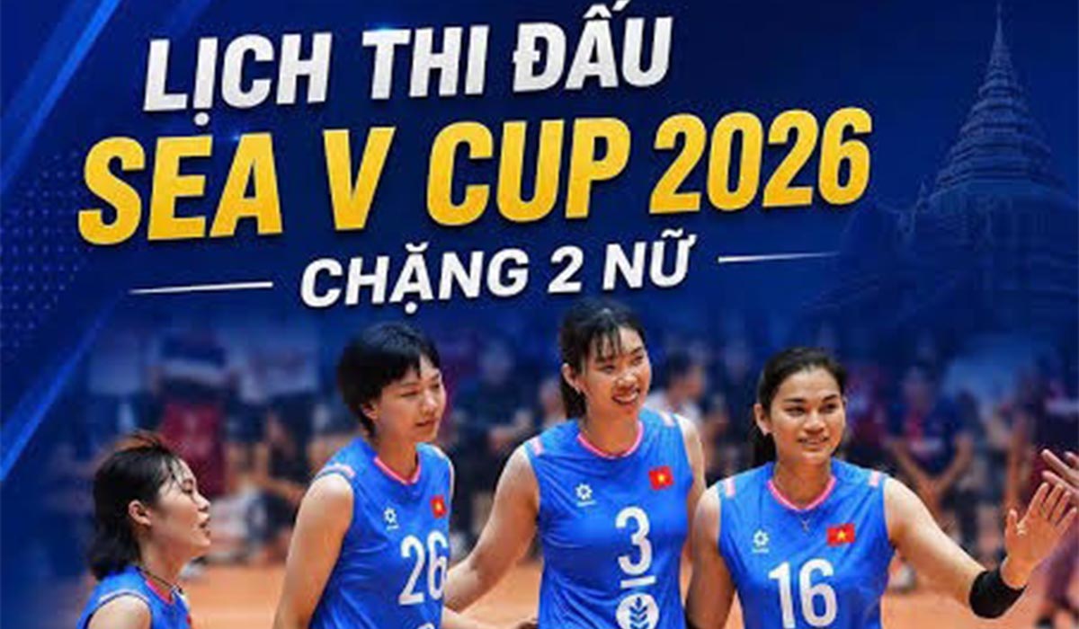 Lịch thi đấu b&oacute;ng chuyền SEA V.Cup 2026 h&ocirc;m nay 7/8 - Link xem trực tiếp tuyển Việt Nam vs Indonesia
