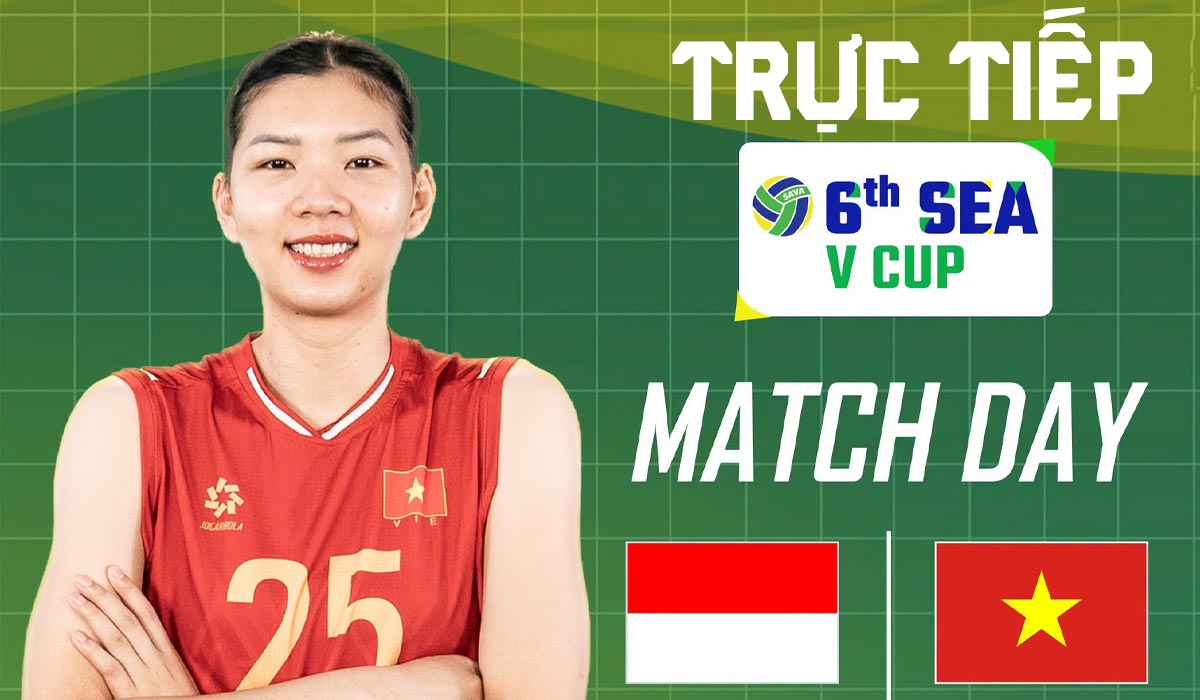 VTV trực tiếp b&oacute;ng chuyền nữ Việt Nam vs Indonesia 13h ng&agrave;y 7/8 - Link xem trực tiếp SEA V.Cup 2026 h&ocirc;m nay