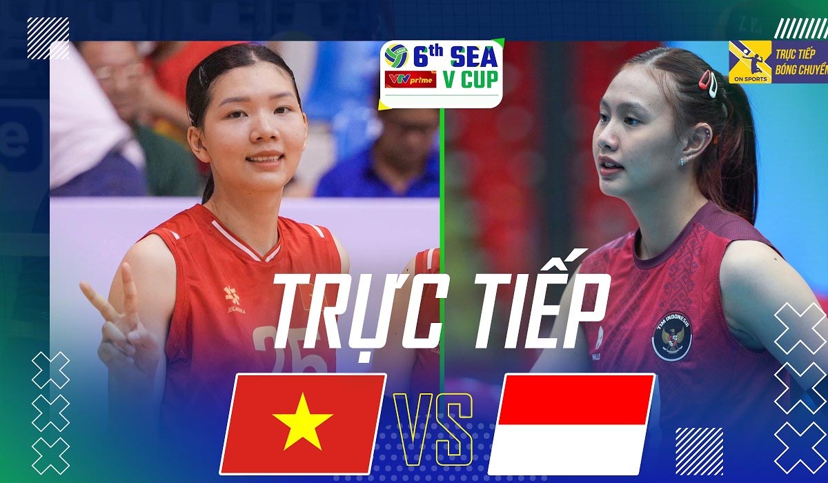 Link xem trực tiếp b&oacute;ng chuyền nữ Việt Nam vs Indonesia h&ocirc;m nay 7/8 - VTV trực tiếp SEA V.Cup 2026