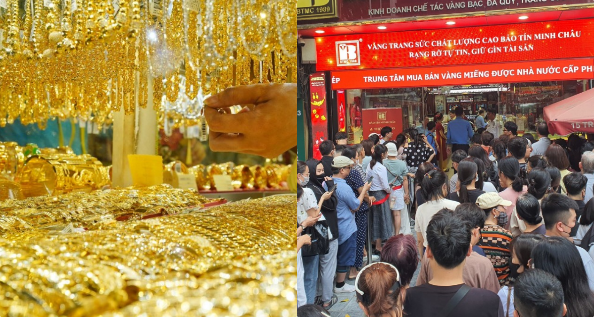 Gi&aacute; v&agrave;ng h&ocirc;m nay chiều 8/8: V&agrave;ng trong nước xoay chiều tăng nhanh, người người đổ x&ocirc; đi giao dịch