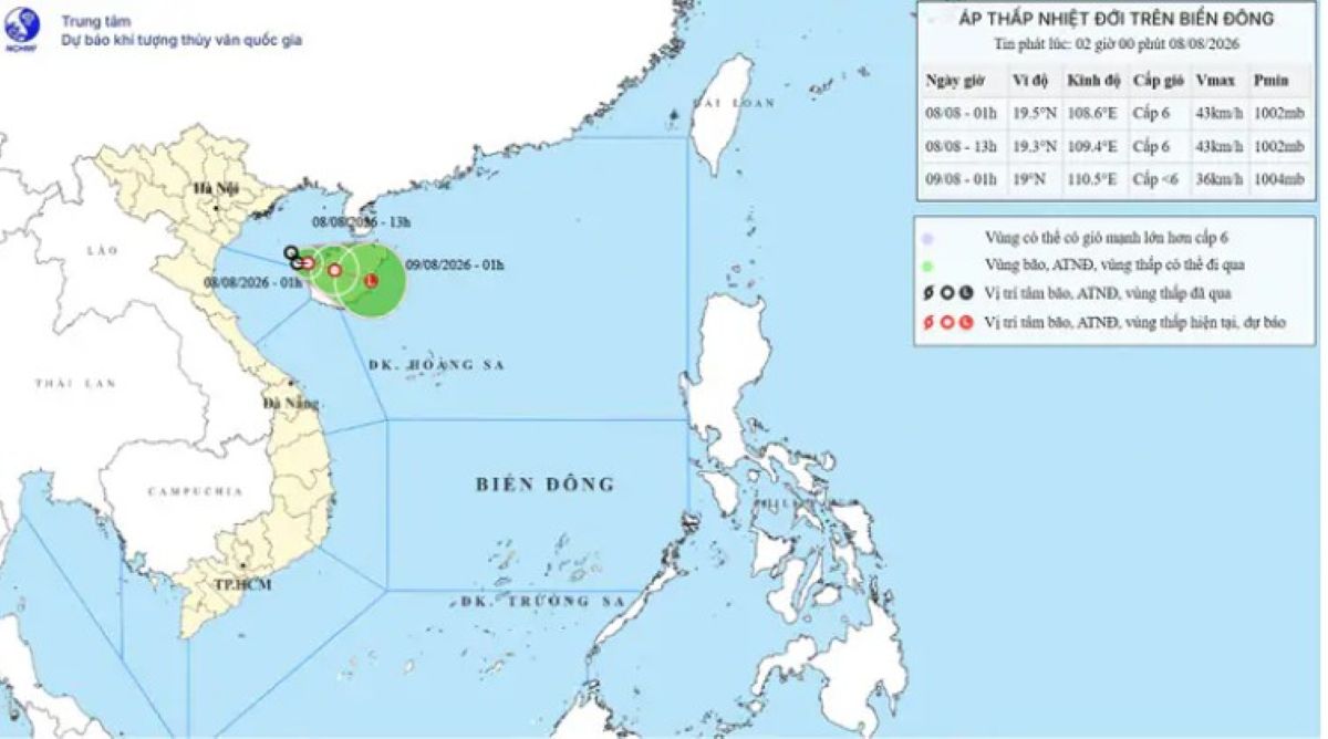 Tin b&atilde;o mới nhất: &Aacute;p thấp nhiệt đới giật cấp 8 bất ngờ đổi hướng, Biển Đ&ocirc;ng cảnh b&aacute;o nguy hiểm