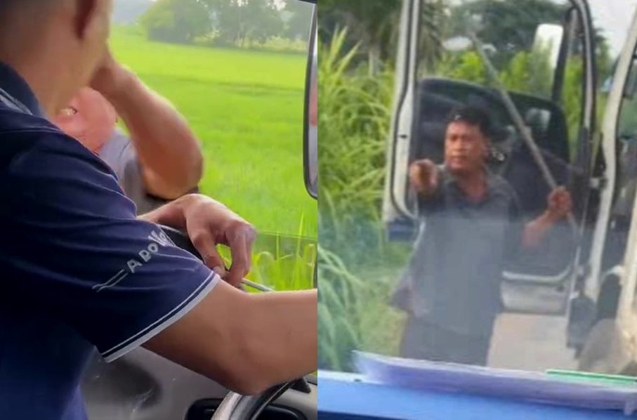 Chưa được nhường vượt ngay, t&agrave;i xế xe tải đ&atilde; cầm thanh sắt chặn xe đ&aacute;nh người: Lời khai nh&acirc;n chứng