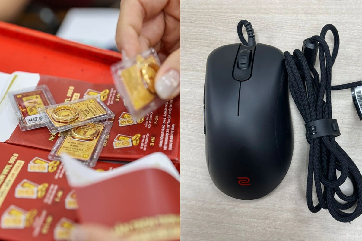 Gi&aacute; v&agrave;ng tối ng&agrave;y 11/8: Đảo chiều đi xuống về mốc 143 triệu đồng, chuột gaming Zowie cũ gi&aacute; rẻ cực hời