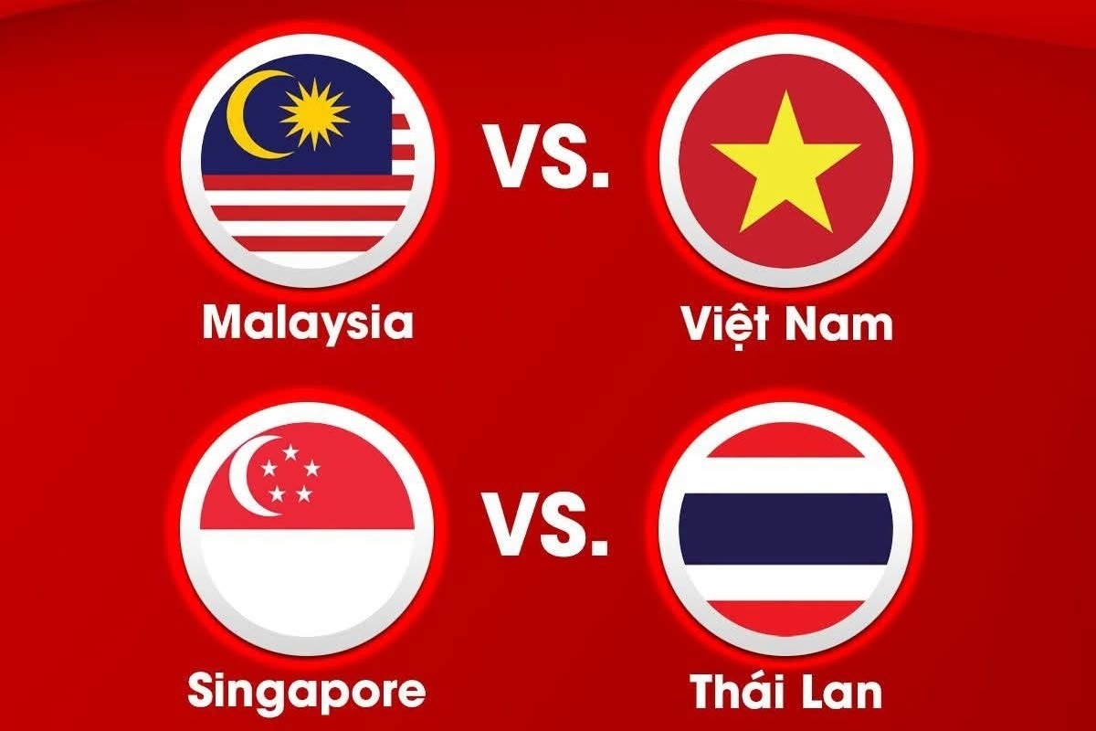 VTV trực tiếp B&aacute;n kết AFF Cup 2026 - Lịch trực tiếp Việt Nam vs Malaysia; Th&aacute;i Lan vs Singapore