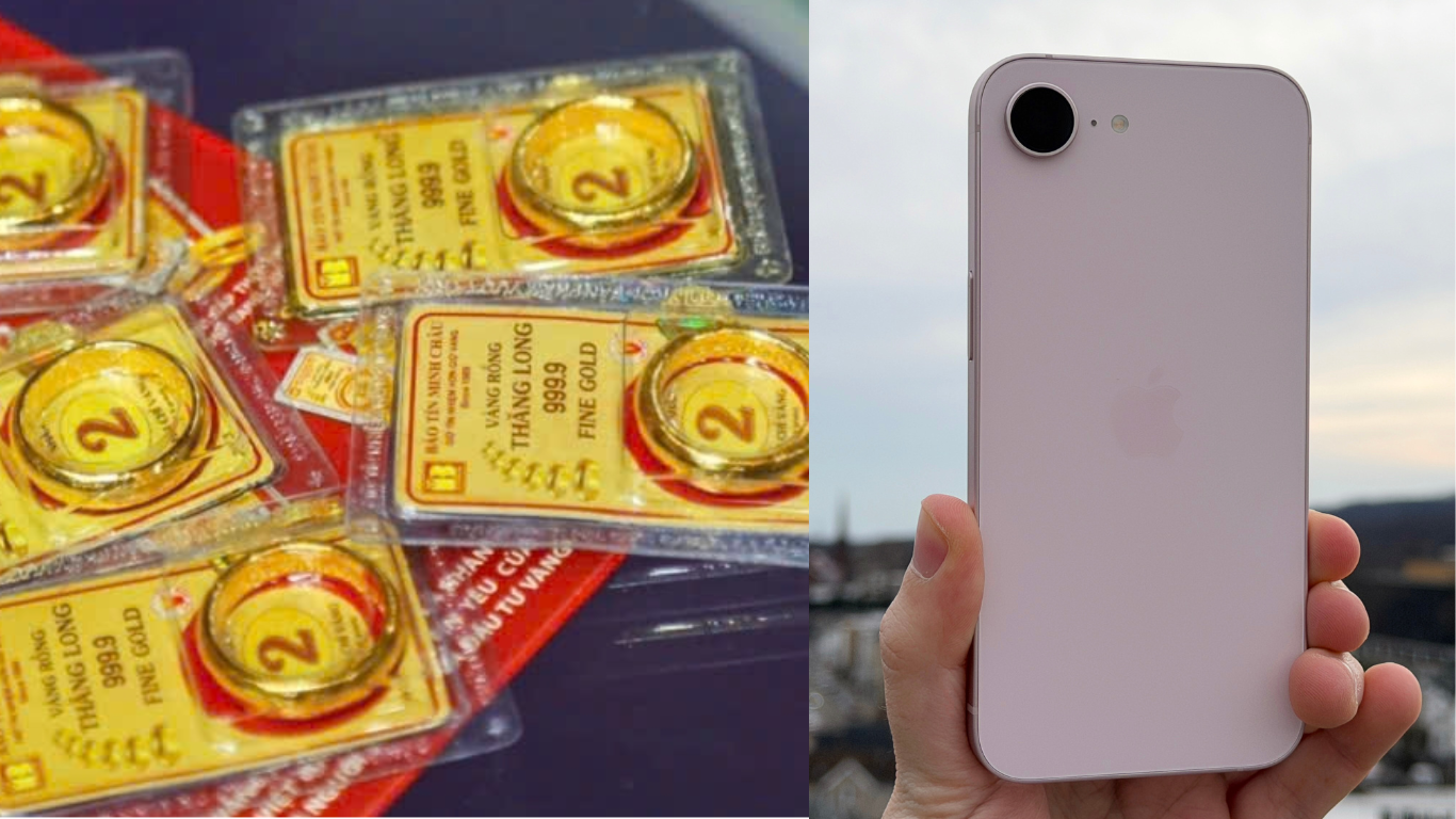 Gi&aacute; v&agrave;ng h&ocirc;m nay chiều 14/8: V&agrave;ng miếng giảm tới 2,4 triệu, v&agrave;ng 9999 giảm 1,5 triệu, iPhone 17e hạ nhiệt