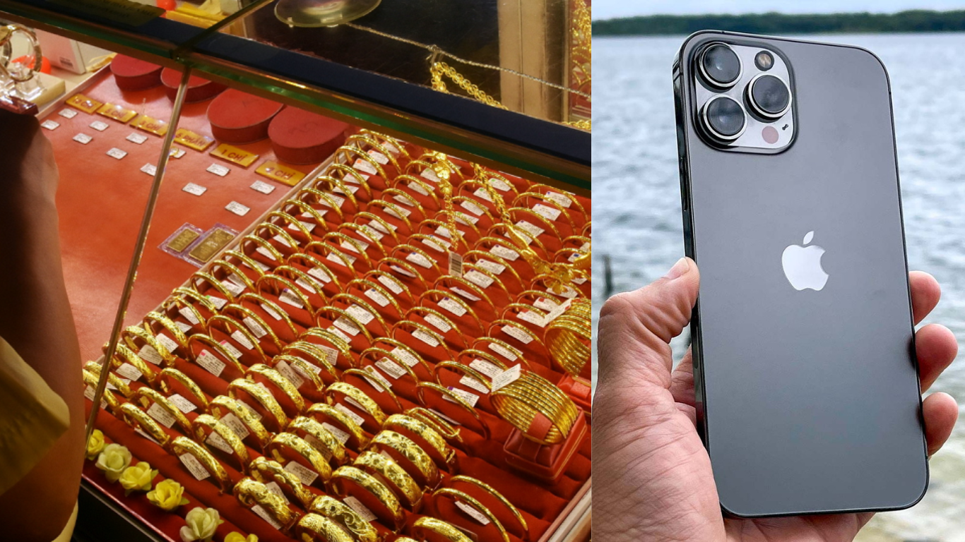Gi&aacute; v&agrave;ng h&ocirc;m nay chiều 18/8 diễn biến lạ, ch&ecirc;nh lệch mua b&aacute;n c&oacute; nơi xuống tới 1,5 triệu, gi&aacute; iPhone 13 Pro Max rẻ