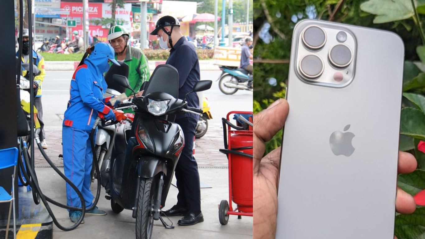 Gi&aacute; xăng dầu h&ocirc;m nay 23/8: E10, E5 tăng mạnh hơn 500 đồng, dầu Diesel đắt nhất, iPhone 15 Pro Max rẻ b&egrave;o