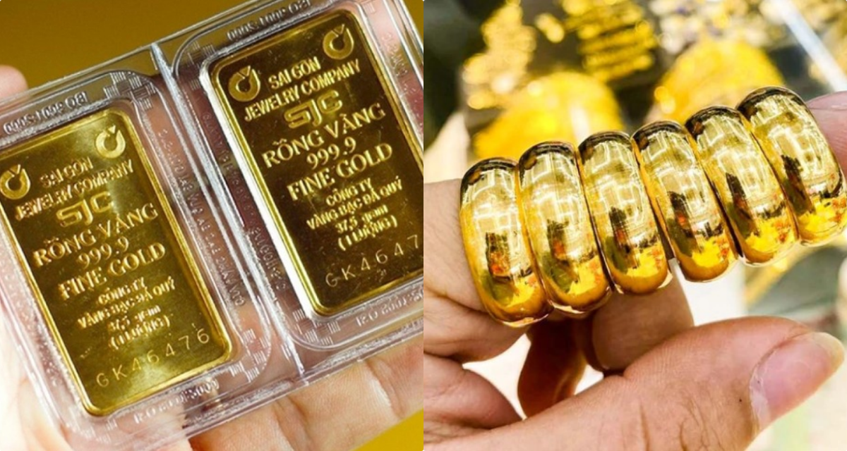 Bảng gi&aacute; v&agrave;ng h&ocirc;m nay 25/8: V&agrave;ng nhẫn 9999 giảm đến 3 triệu đồng/lượng, v&agrave;ng SJC đi hướng tr&aacute;i ngược