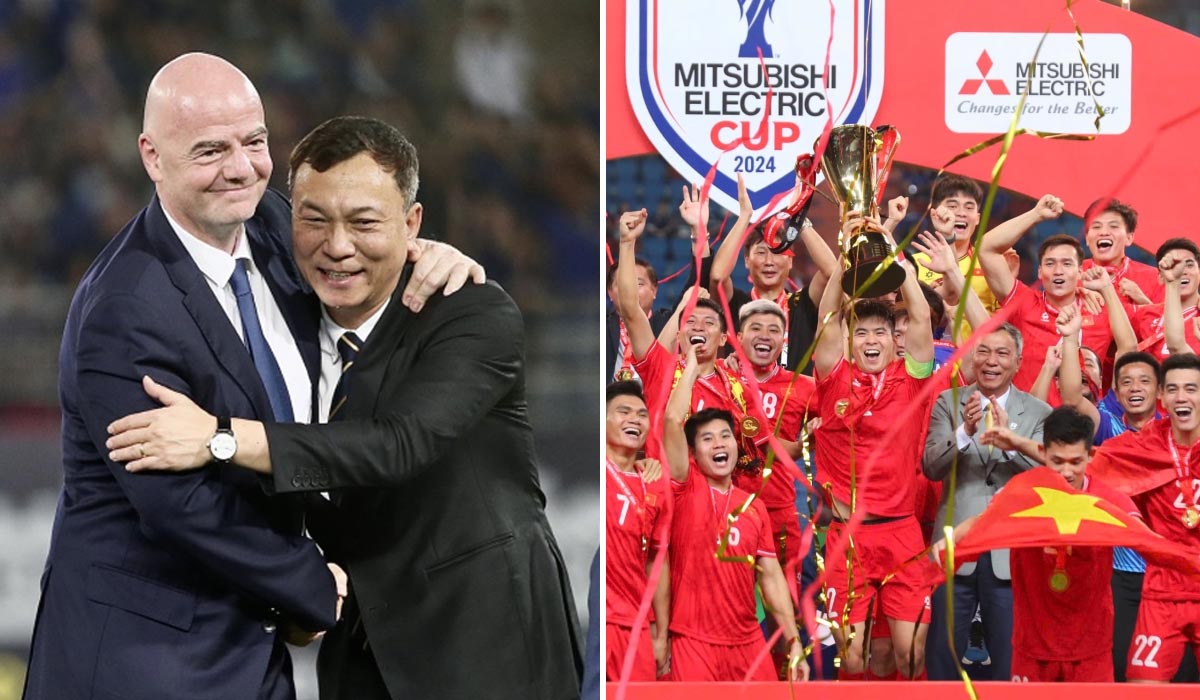 ĐT Việt Nam nhận đặc quyền từ FIFA, đ&iacute;ch th&acirc;n chủ tịch Infantino trao c&uacute;p cho đội v&ocirc; địch AFF Cup 2026?