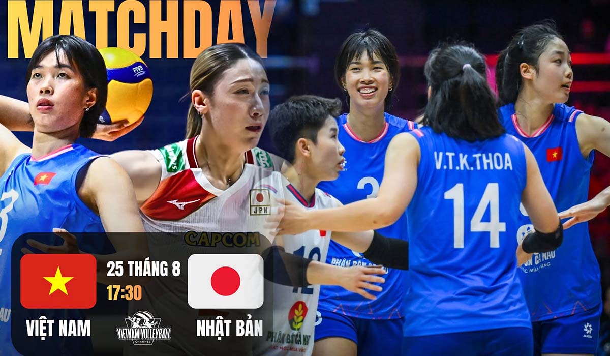 TRỰC TIẾP b&oacute;ng chuyền nữ Việt Nam vs Nhật Bản h&ocirc;m nay 25/8- Link xem trực tiếp AVC Championship 2026