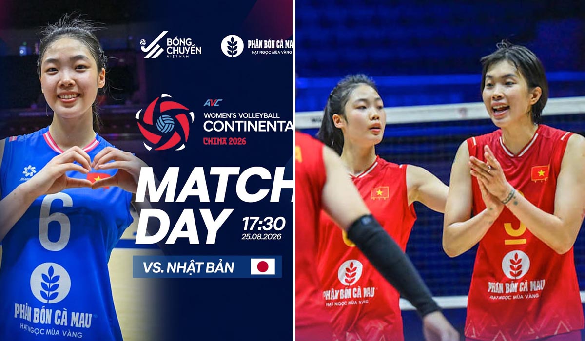 Link xem trực tiếp b&oacute;ng chuyền nữ Việt Nam vs Nhật Bản h&ocirc;m nay 25/8 - Trực tiếp AVC Championship 2026