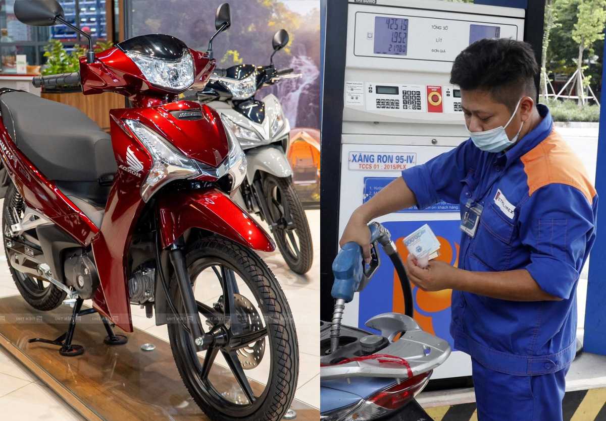 Gi&aacute; xăng dầu trưa nay 26/8: E10 RON95 \'bay m&agrave;u\' 9.000 đồng từ đỉnh, E5 RON92 đ&atilde; rất gần 17.000 đồng, Honda Future cực rẻ