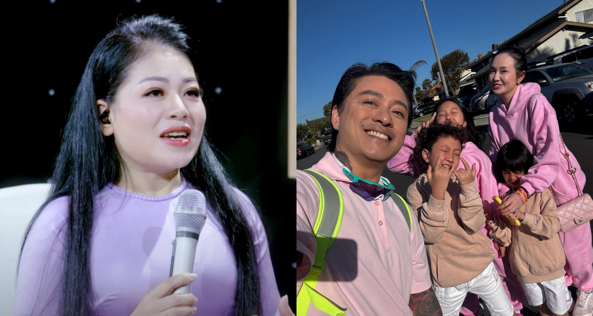 &ldquo;Nữ ho&agrave;ng nhạc đỏ&rdquo; Anh Thơ nhắn nhủ Tuấn Hưng sau khi đưa vợ con sang Mỹ
