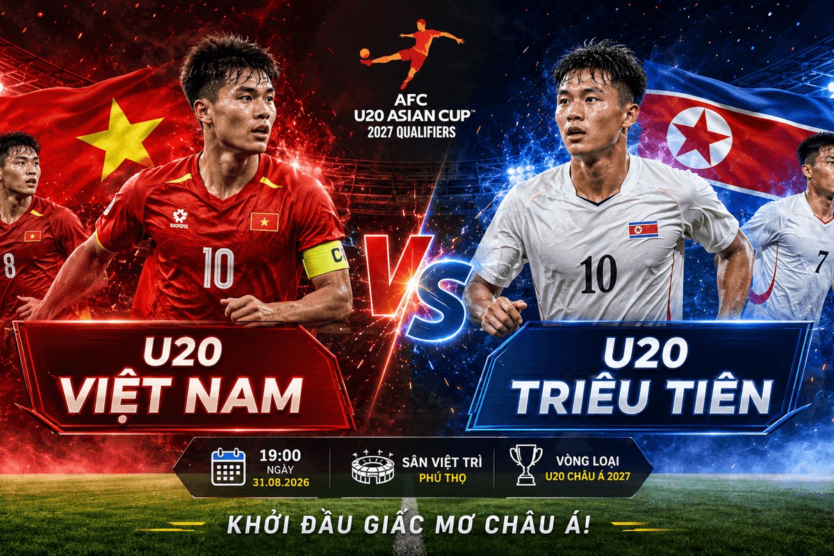 TV360 trực tiếp b&oacute;ng đ&aacute; U20 Việt Nam vs U20 Triều Ti&ecirc;n - Link xem trực tiếp V&ograve;ng loại U20 ch&acirc;u &Aacute; 2027