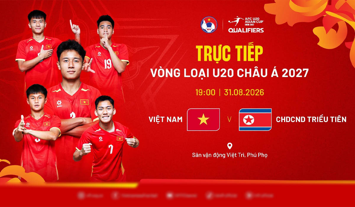 Link xem trực tiếp b&oacute;ng đ&aacute; Việt Nam vs Triều Ti&ecirc;n 19h ng&agrave;y 31/8 - VTV trực tiếp v&ograve;ng loại U20 ch&acirc;u &Aacute;?