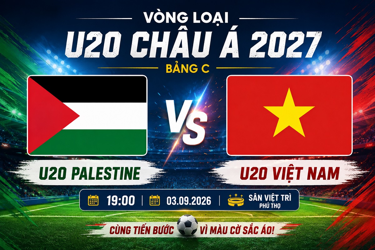 TV360 trực tiếp b&oacute;ng đ&aacute; U20 Việt Nam vs U20 Palestine - Link xem trực tiếp V&ograve;ng loại U20 ch&acirc;u &Aacute; 2027
