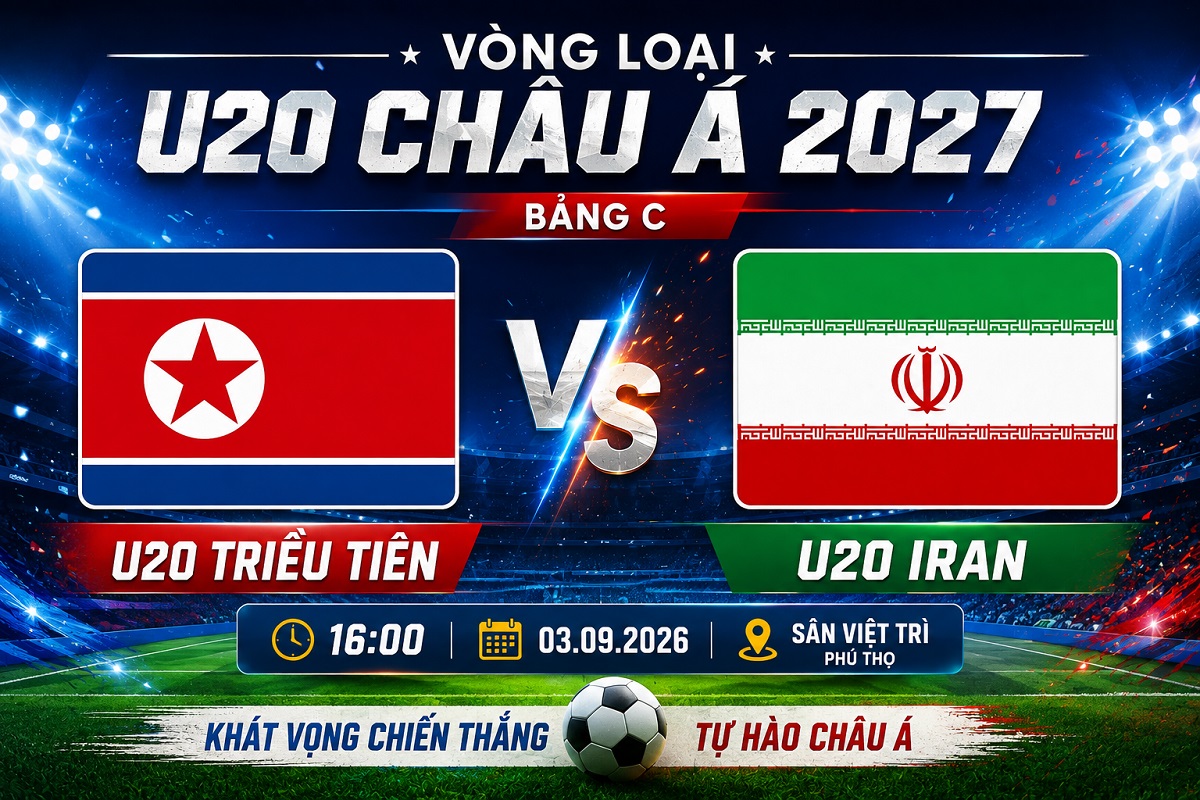 TV360 trực tiếp b&oacute;ng đ&aacute; U20 Triều Ti&ecirc;n vs U20 Iran - Link xem trực tiếp V&ograve;ng loại U20 ch&acirc;u &Aacute; 2027