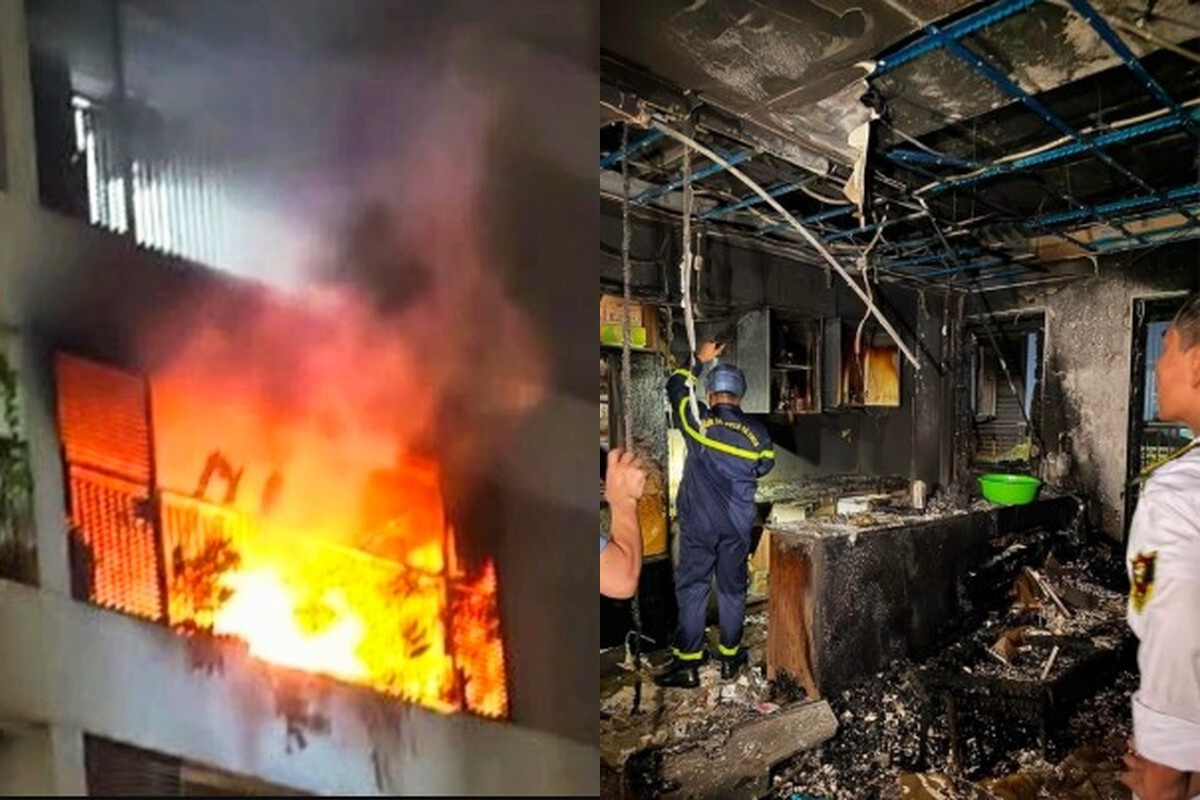 Vụ ch&aacute;y lớn khiến cư d&acirc;n một t&ograve;a chung cư H&agrave; Nội phải th&aacute;o chạy l&uacute;c gần 3 giờ s&aacute;ng: T&igrave;nh h&igrave;nh hiện tại?