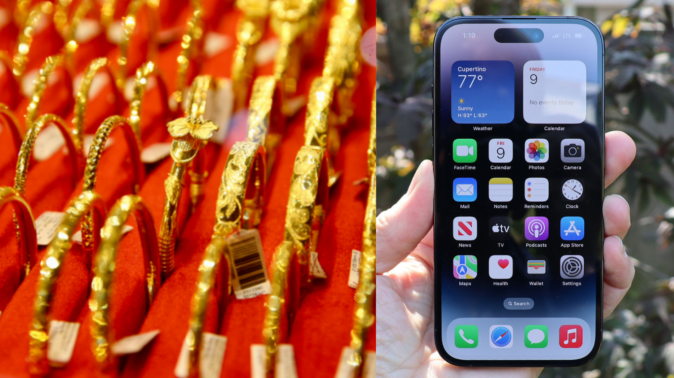 Gi&aacute; v&agrave;ng h&ocirc;m nay chiều 8/9: V&agrave;ng SJC, v&agrave;ng 9999 biến động tr&aacute;i chiều, gi&aacute; iPhone 14 Pro giảm s&acirc;u