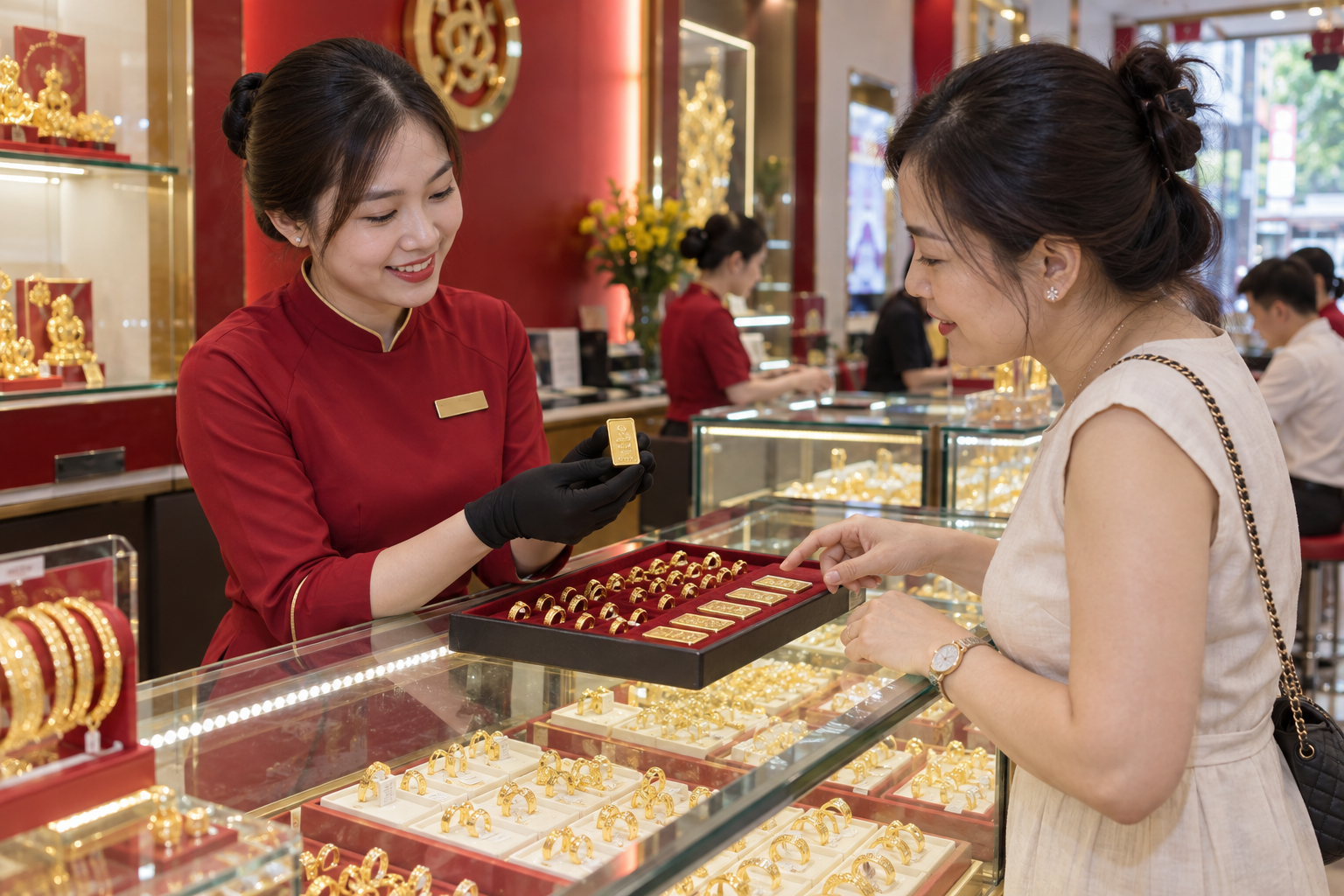 Gi&aacute; v&agrave;ng h&ocirc;m nay 10/9 (trưa 10/9): V&agrave;ng nhẫn ch&ecirc;nh lệch lớn giữa c&aacute;c thương hiệu, SJC cao nhất 146,6 triệu