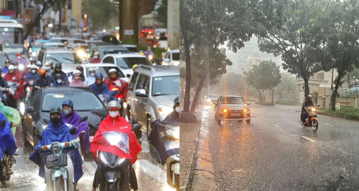 H&agrave; Nội mưa lớn trong h&ocirc;m nay 10/9: Cảnh b&aacute;o lốc s&eacute;t v&agrave; gi&oacute; giật mạnh trong 3 giờ tới tại c&aacute;c khu vực