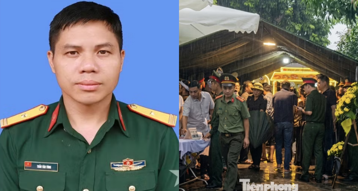 Thiếu t&aacute; Trần Văn T&ugrave;ng hy sinh khi cứu người: 2 con thơ ng&oacute;ng bố, c&acirc;u hỏi x&eacute; l&ograve;ng của cậu b&eacute; 4 tuổi
