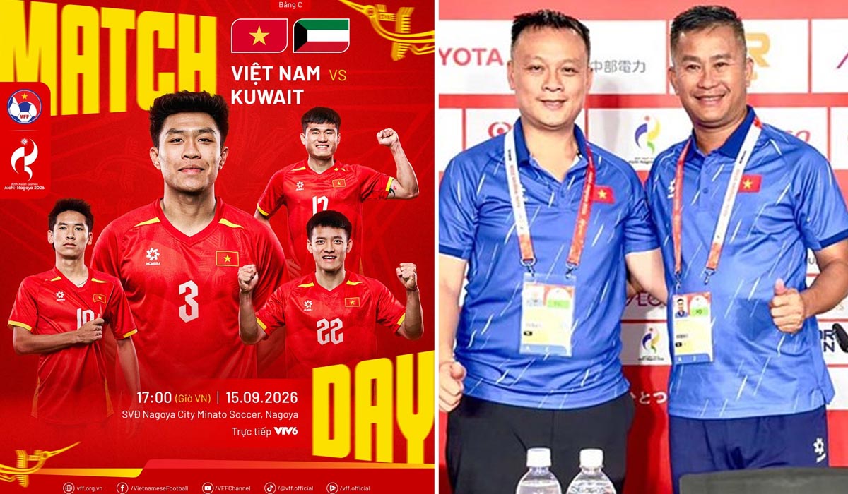 Kết quả, tỷ số U23 Việt Nam vs U23 Kuwait h&ocirc;m nay 15/9 - B&oacute;ng đ&aacute; nam ASIAD 2026: Ra qu&acirc;n thất vọng