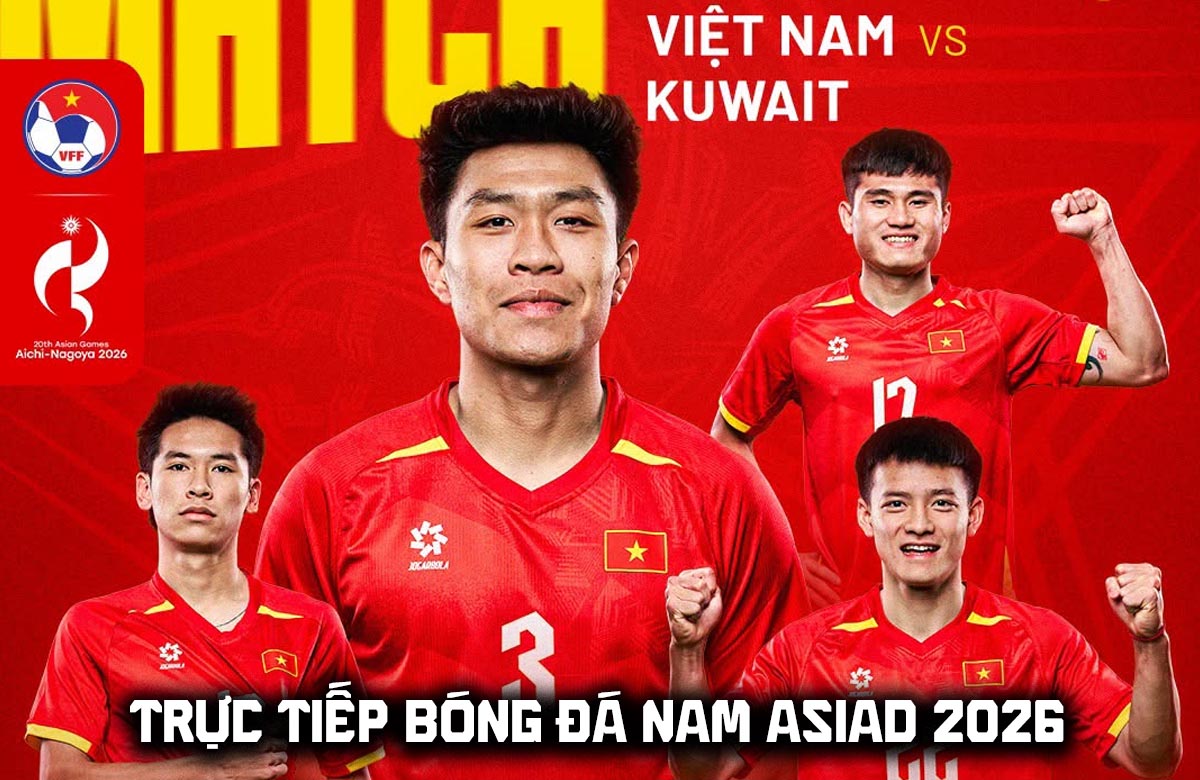 Link xem trực tiếp b&oacute;ng đ&aacute; U23 Việt Nam vs U23 Kuwait 17h ng&agrave;y 15/9 - VTV6 trực tiếp ASIAD 2026