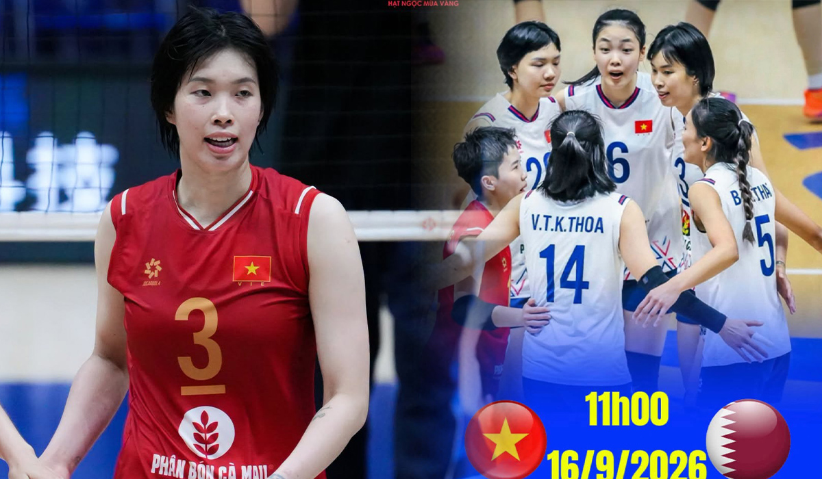 VTV TRỰC TIẾP b&oacute;ng chuyền nữ Việt Nam vs Qatar h&ocirc;m nay 16/9- Link xem b&oacute;ng chuyền ASIAD 2026