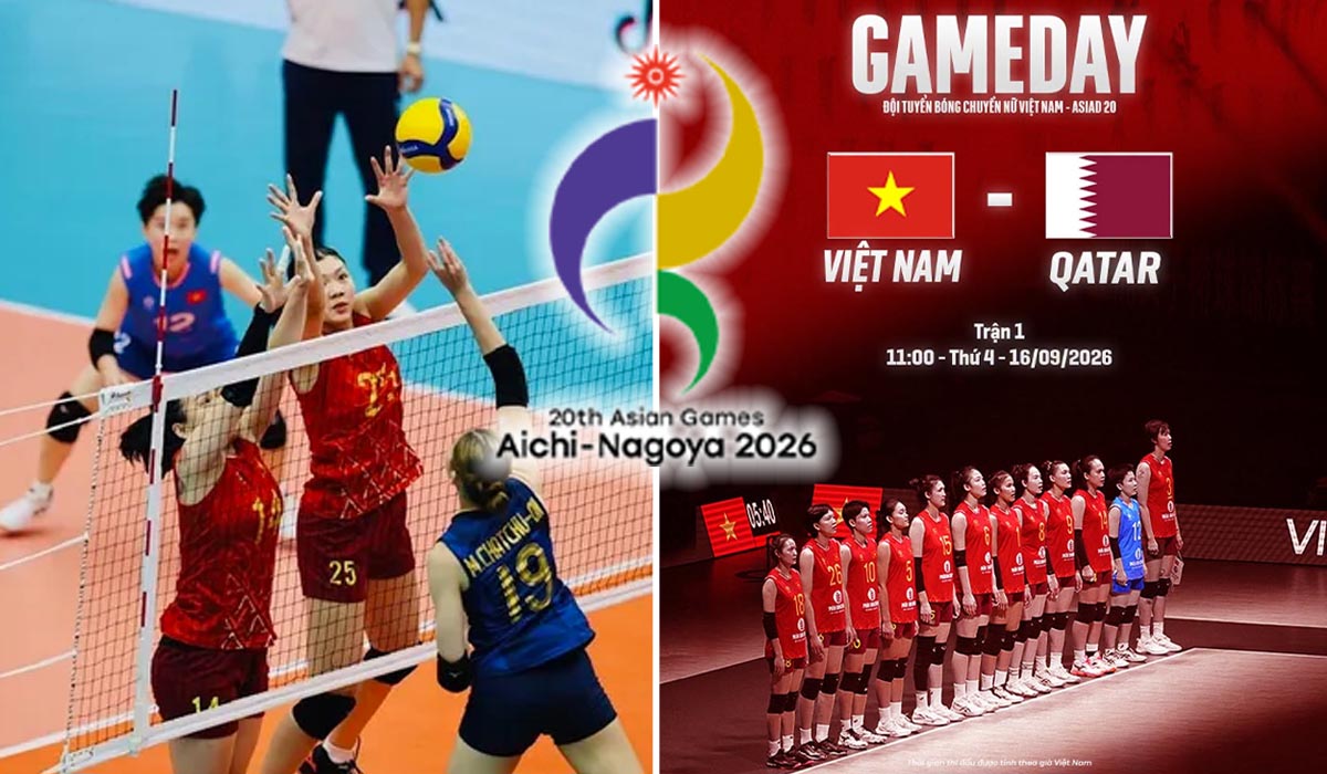 VTV trực tiếp b&oacute;ng chuyền nữ ASIAD 2026 - Link xem trực tiếp b&oacute;ng chuyền Việt Nam vs Qatar h&ocirc;m nay 16/9