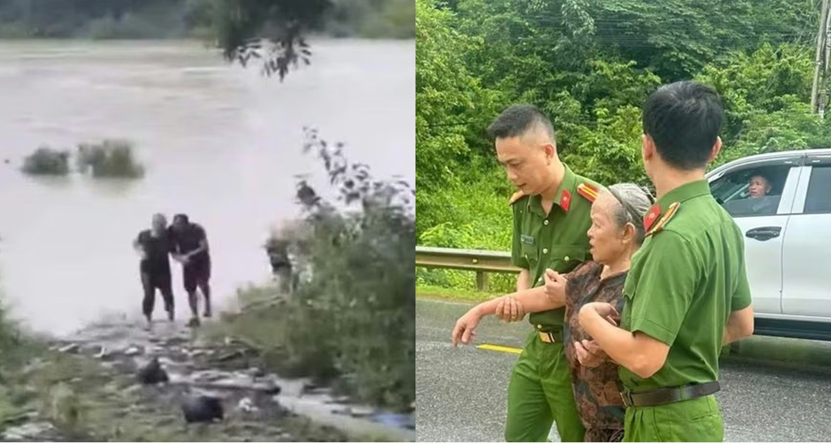 Chủ qu&aacute;n c&agrave; ph&ecirc; ở Nghệ An nghe tiếng k&ecirc;u cứu thất thanh, ph&oacute;ng xe m&aacute;y 500m đuổi theo cứu b&agrave; cụ bị cuốn tr&ocirc;i