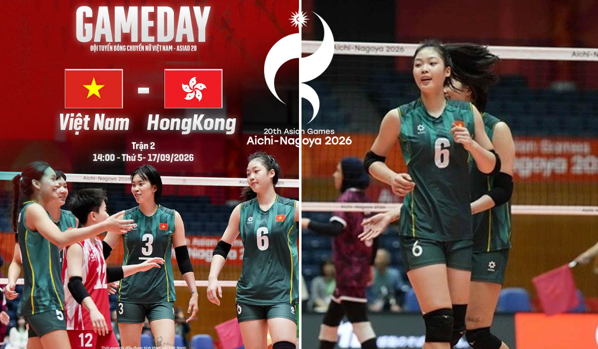 VTV6 Trực tiếp b&oacute;ng chuyền nữ Việt Nam vs Hong Kong - Link xem trực tiếp b&oacute;ng chuyền ASIAD 2026 h&ocirc;m nay