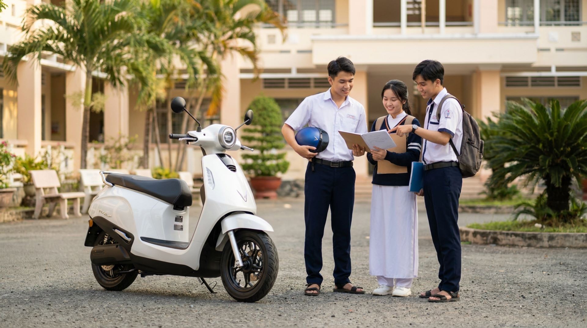 Kh&ocirc;ng cần bằng l&aacute;i, đổi pin trong v&agrave;i ph&uacute;t: VinFast Evo Lite gi&uacute;p học sinh chủ động hơn ảnh 2