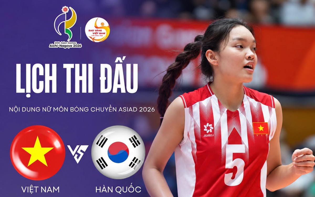 VTV TRỰC TIẾP b&oacute;ng chuyền nữ ASIAD 2026 - Link xem trực tiếp b&oacute;ng chuyền nữ Việt Nam vs H&agrave;n Quốc