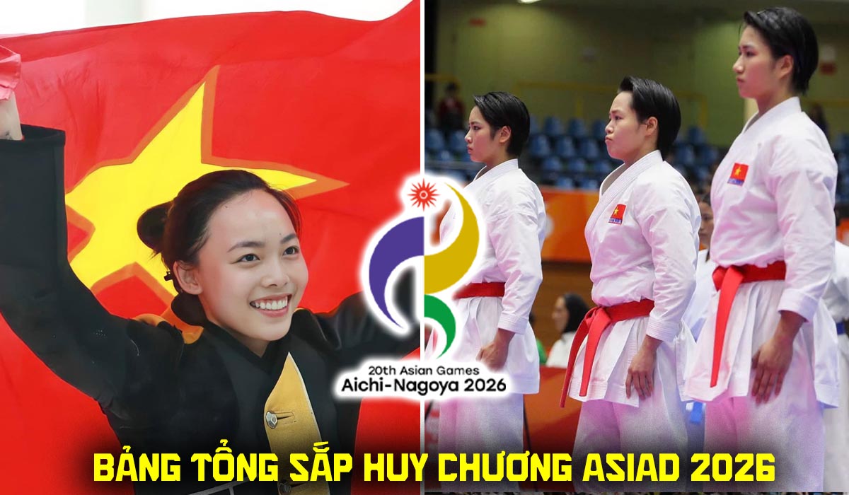 Bảng tổng sắp huy chương ASIAD 2026 mới nhất - Thể thao Việt Nam bay cao với tấm HCV đầu ti&ecirc;n?