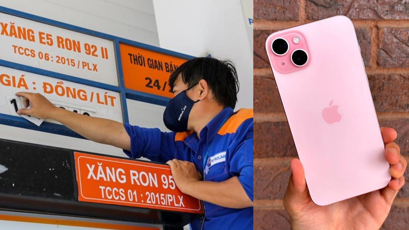 Gi&aacute; xăng dầu h&ocirc;m nay tối 22/9: E10 tăng 3 kỳ li&ecirc;n tiếp, hơn 25.600 đồng/l&iacute;t, iPhone 15 Plus rẻ như cho