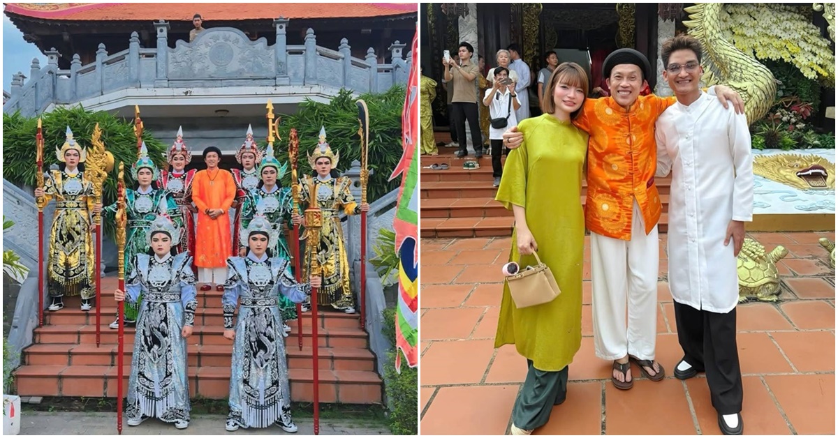 Ho&agrave;i Linh hiếm hoi xuất hiện, thực hiện 1 nghi lễ trước h&agrave;ng trăm người